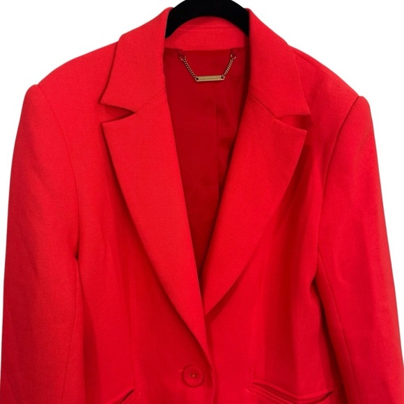 Trina Turk Pistache Blazer Jacket in Bright Orange Women’s Size 10 - Picture 3 of 13